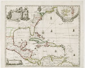 Az amerikai angol ültetvények új térképe, 1673